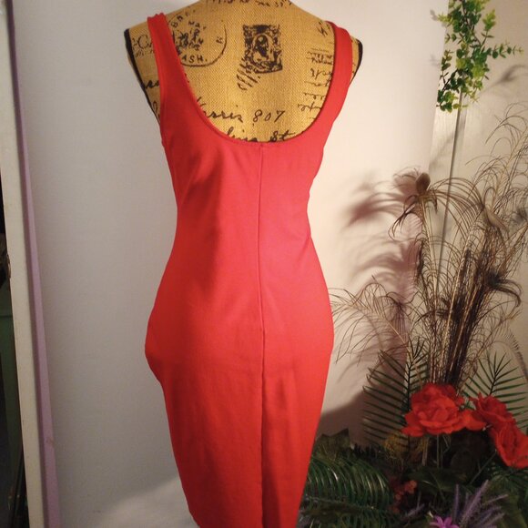 Fashion Nova Red Knit Dress Size M - Picture 4 of 5